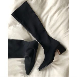 Rachel Comey Black Knee High Sock Boots